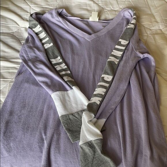 Pink - purple long sleeve oversized T - Picture 1 of 2